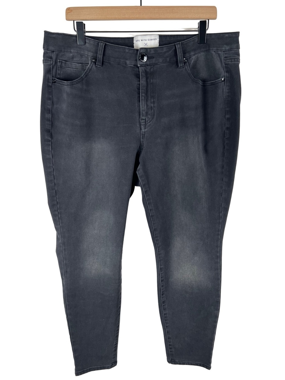 Girl with Curves X Lane Bryant Black Skinny Jeans Womens 16 Stretch Denim